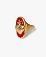 Anello Il Cuore Eoliano® Smalto Rosso - Pezzo unico - immagine 2
