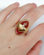 Anello Il Cuore Eoliano® Smalto Rosso - Pezzo unico - immagine 3