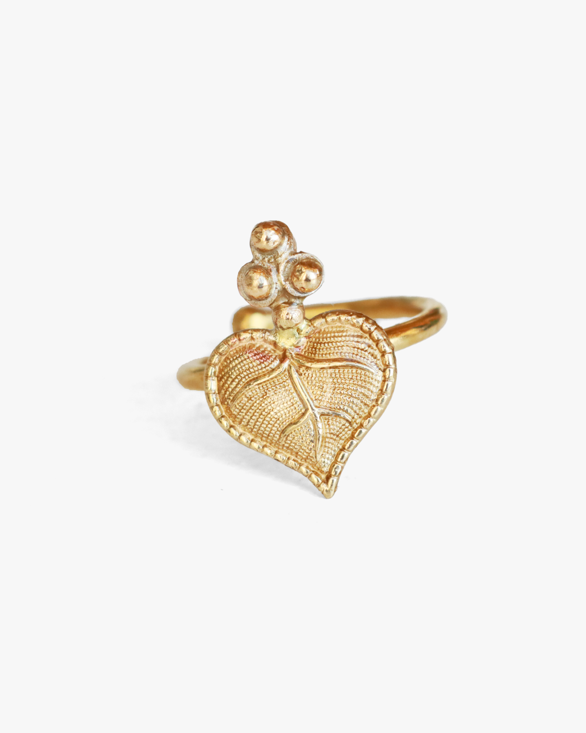 IMG_5787 Anello Il Cuore Eoliano® Foglia Del Cappero - immagine 1