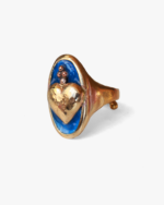 Anello Il Cuore Eoliano® Smalto Blu Oltremare - Pezzo unico - immagine 2
