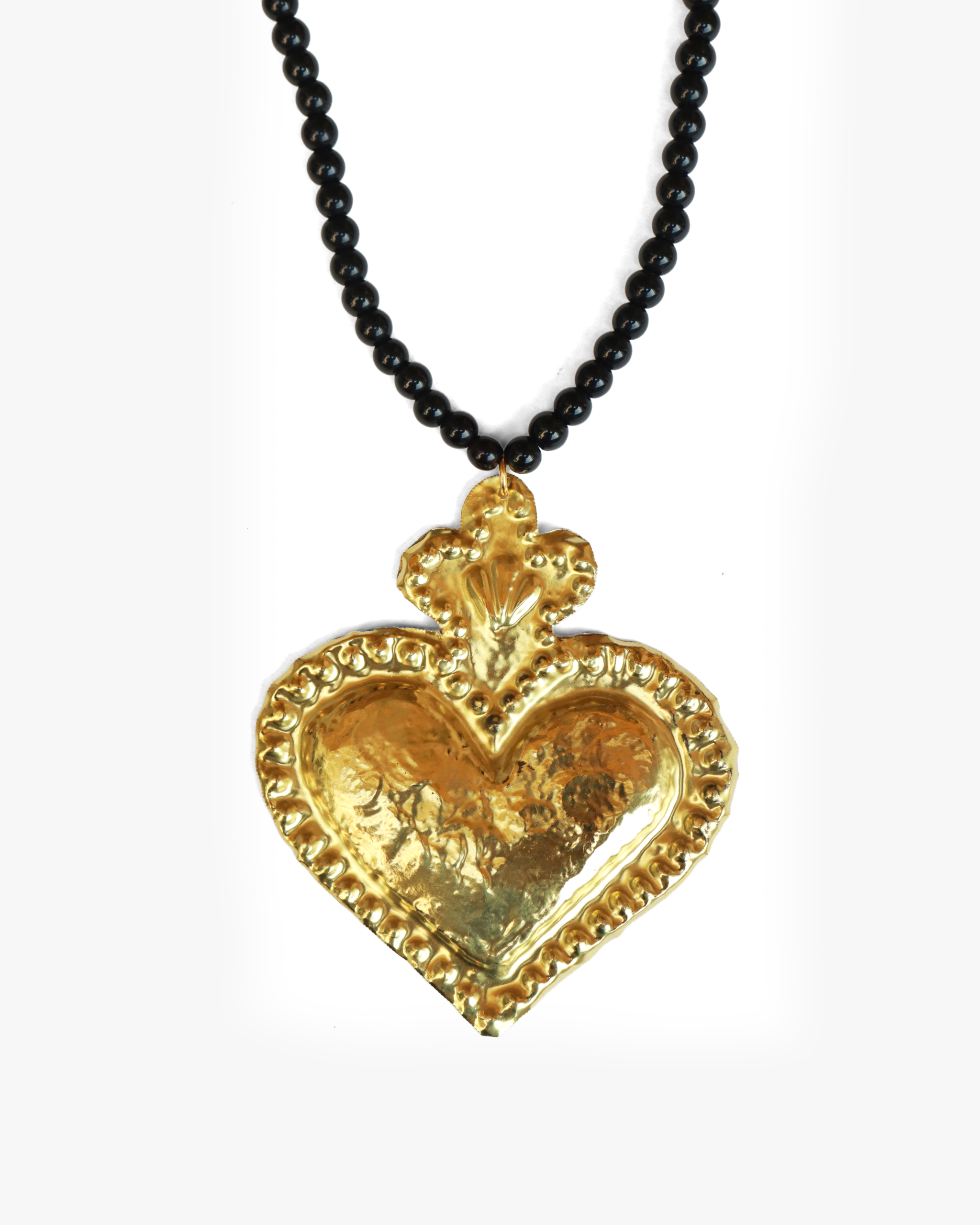 IMG_6378 Collana Il Cuore Eoliano® Ossidiana Grande - immagine 1