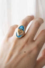 Anello Il Cuore Eoliano® Smalto Azzurro - immagine 3