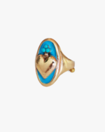 Anello Il Cuore Eoliano® Smalto Azzurro - immagine 2